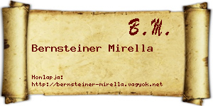 Bernsteiner Mirella névjegykártya
